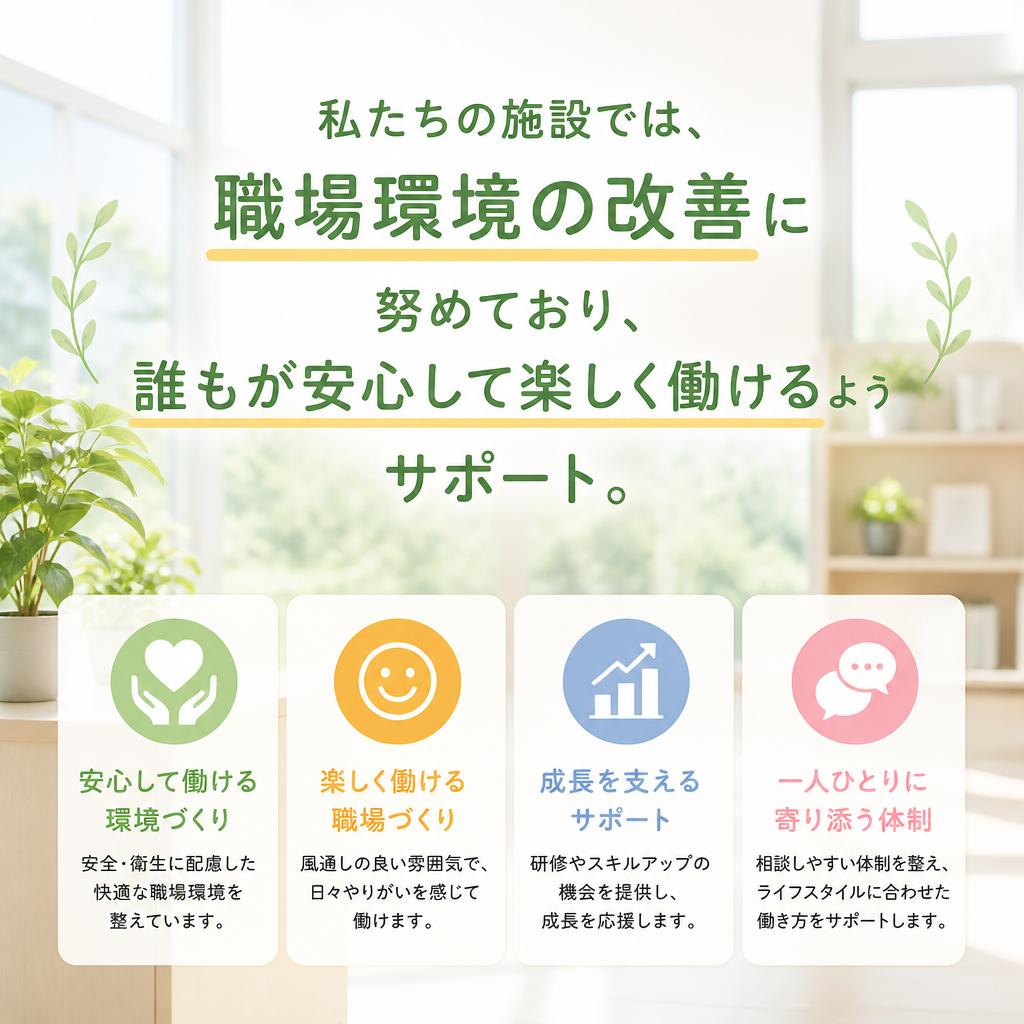 安心して働ける職場環境
