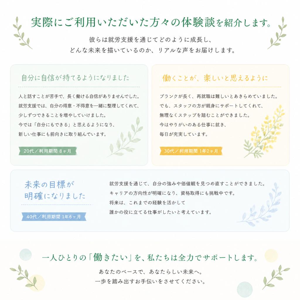 実際の利用者の声